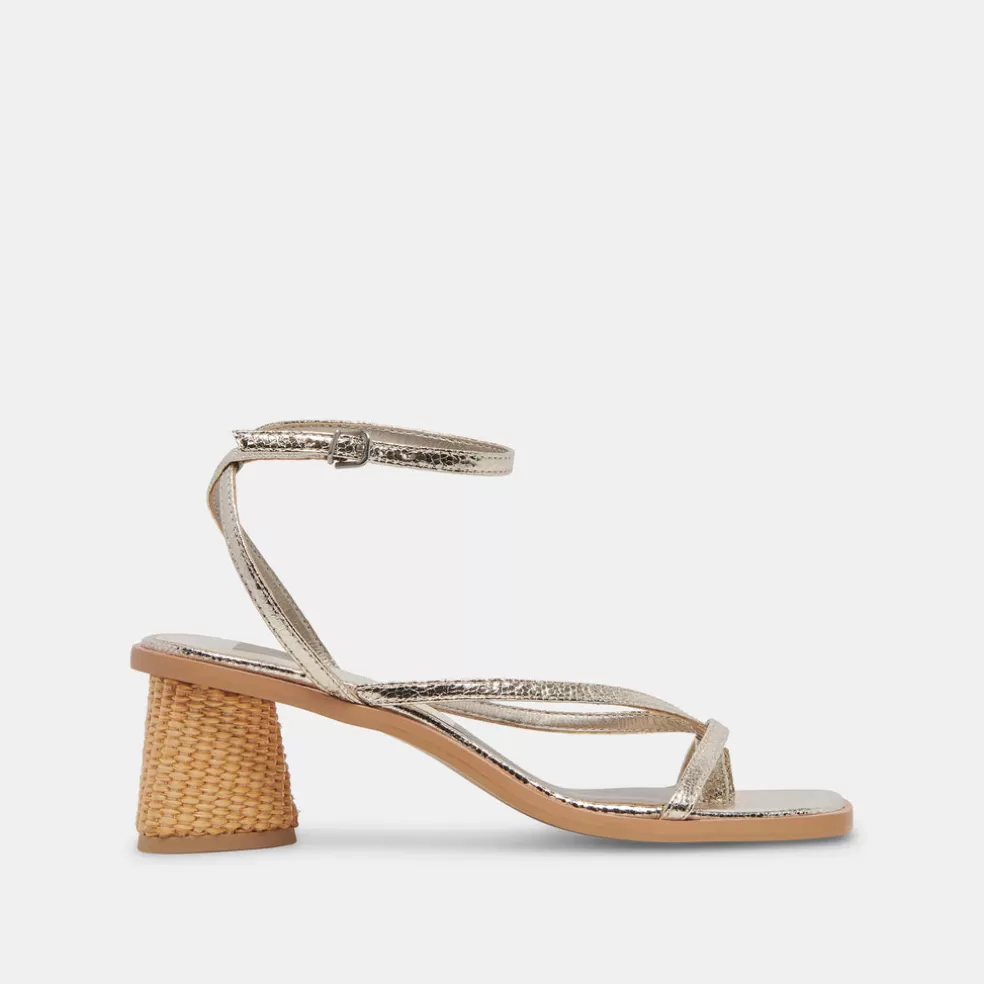 DOLCE VITA Banita Sandals Light Gold Crackled Stella