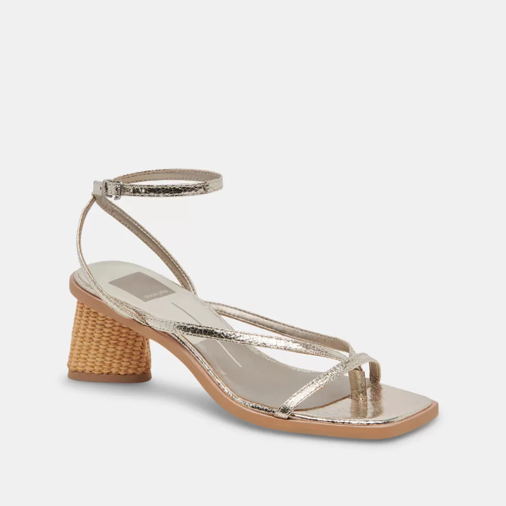 DOLCE VITA Banita Sandals Light Gold Crackled Stella