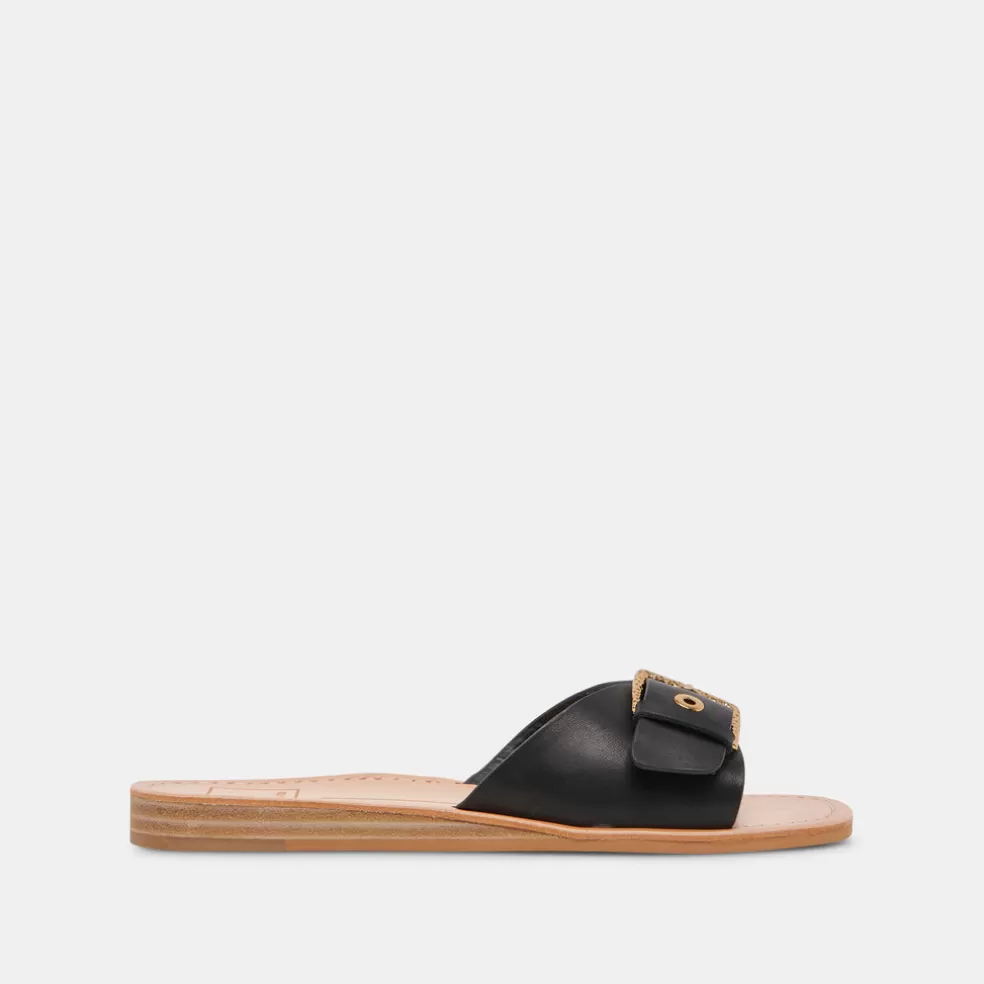 DOLCE VITA Cabana Sandals Black Leather