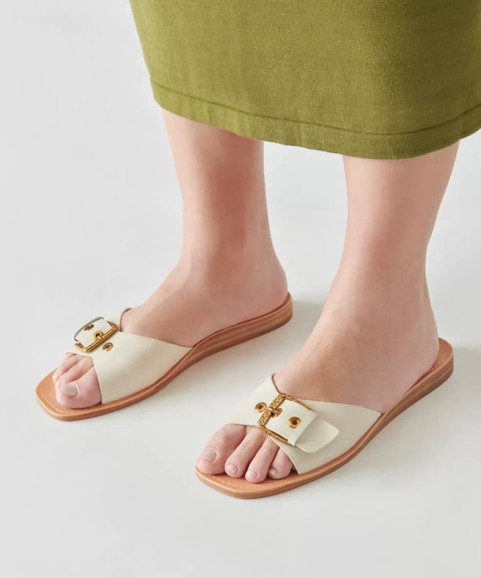 DOLCE VITA Cabana Sandals Ivory Leather