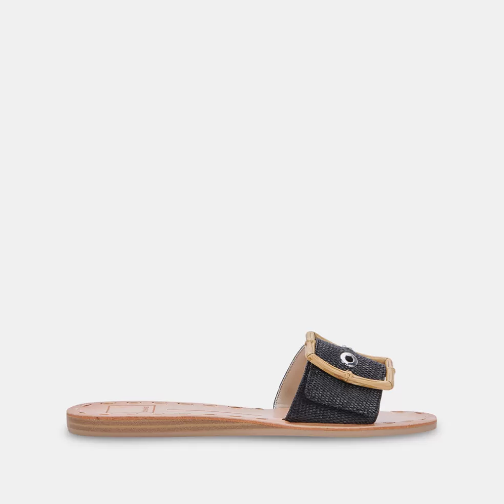 DOLCE VITA Dasa Sandals Black Raffia