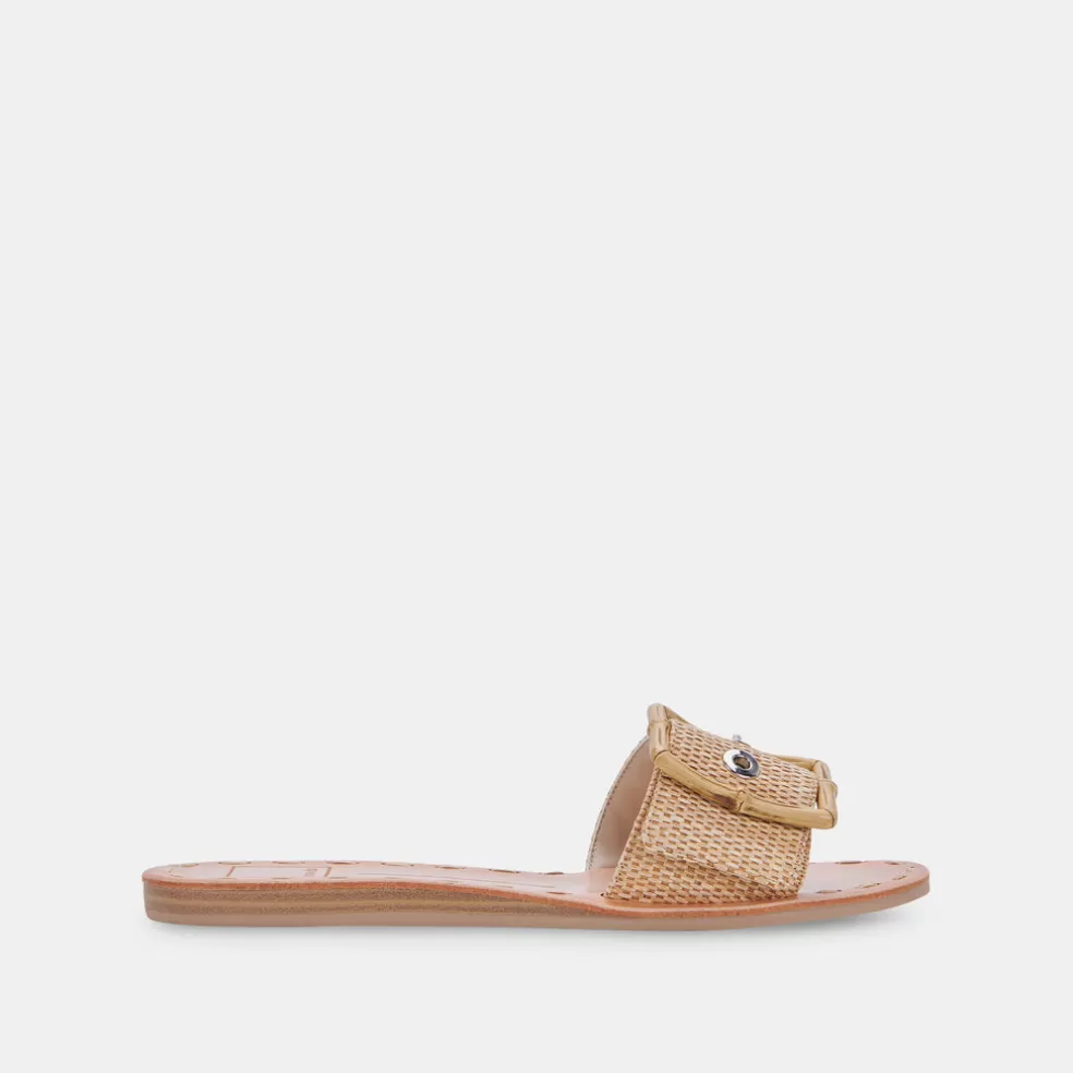 DOLCE VITA Dasa Sandals Warm Natural Raffia