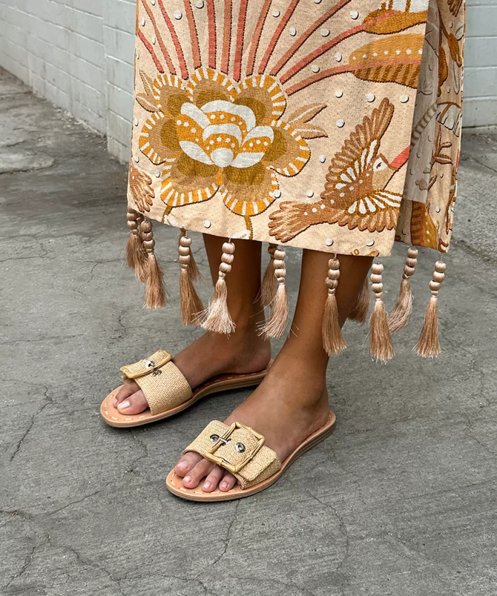 DOLCE VITA Dasa Sandals Warm Natural Raffia