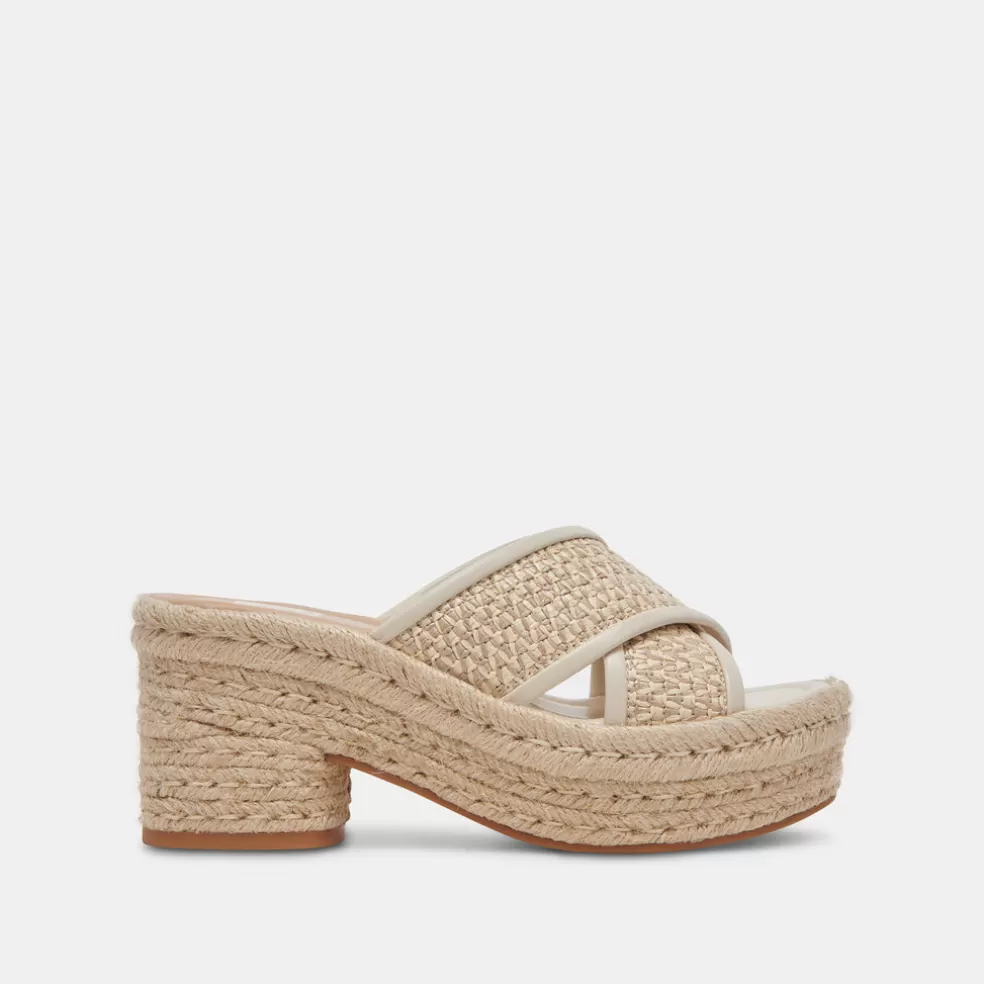 DOLCE VITA Eldora Heels Natural White Raffia