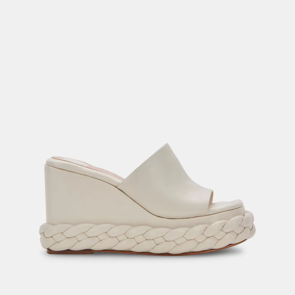 DOLCE VITA Elene Wedges Ivory Leather