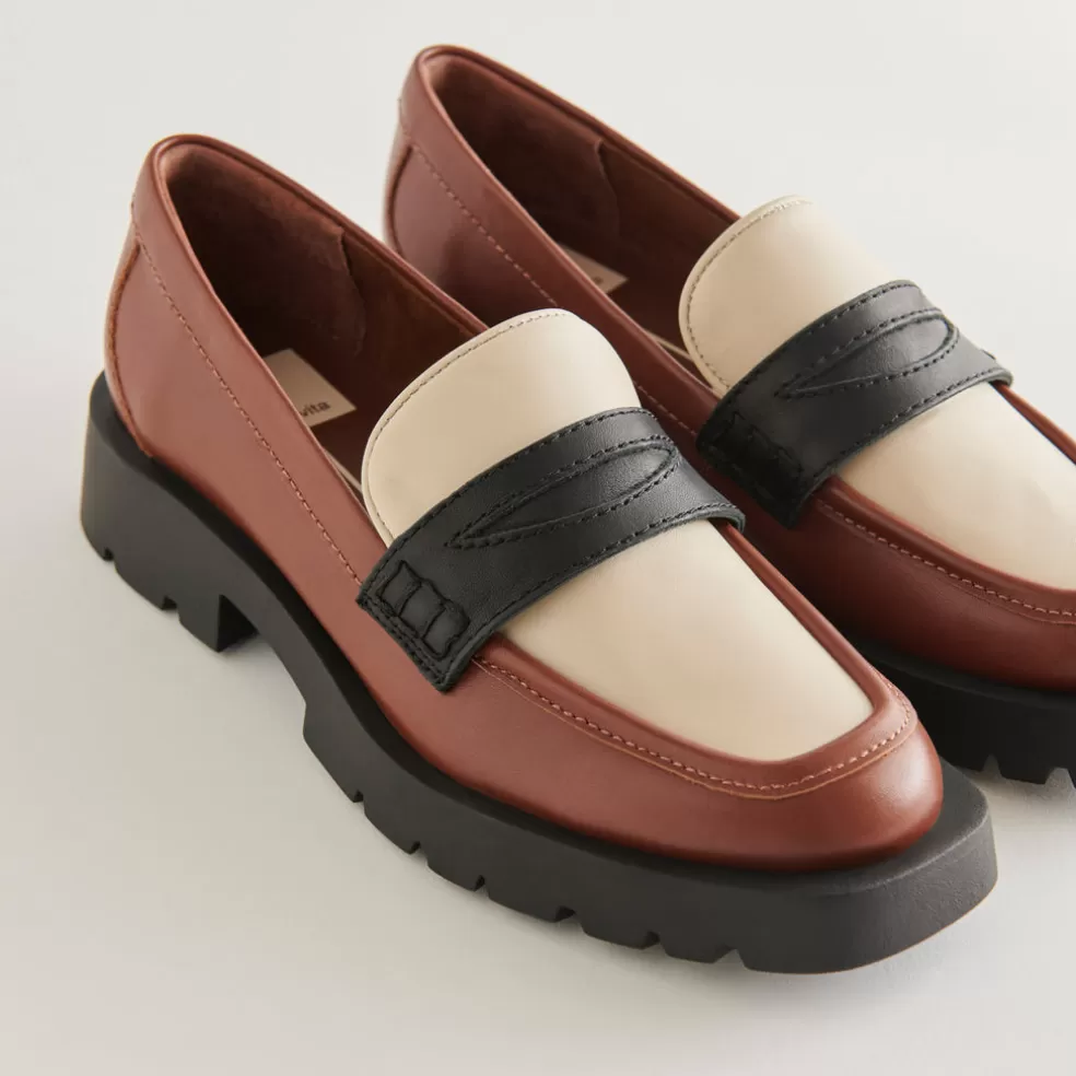 DOLCE VITA Elias Flats Brown Black Leather