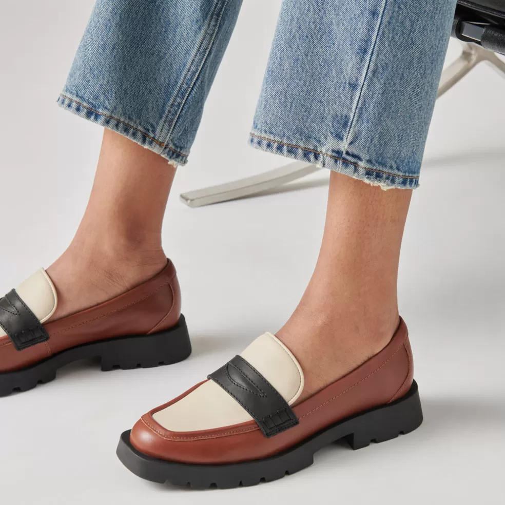 DOLCE VITA Elias Flats Brown Black Leather