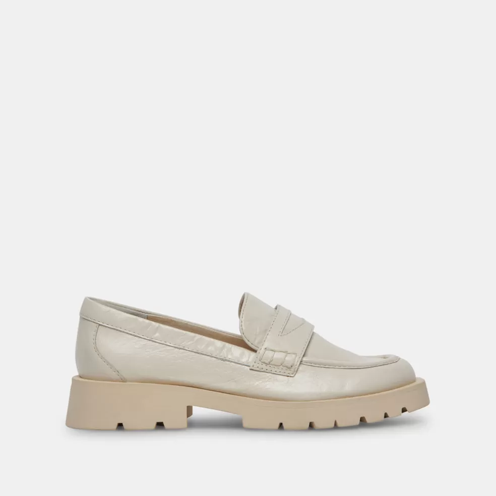 DOLCE VITA Elias Flats Off White Crinkle Patent