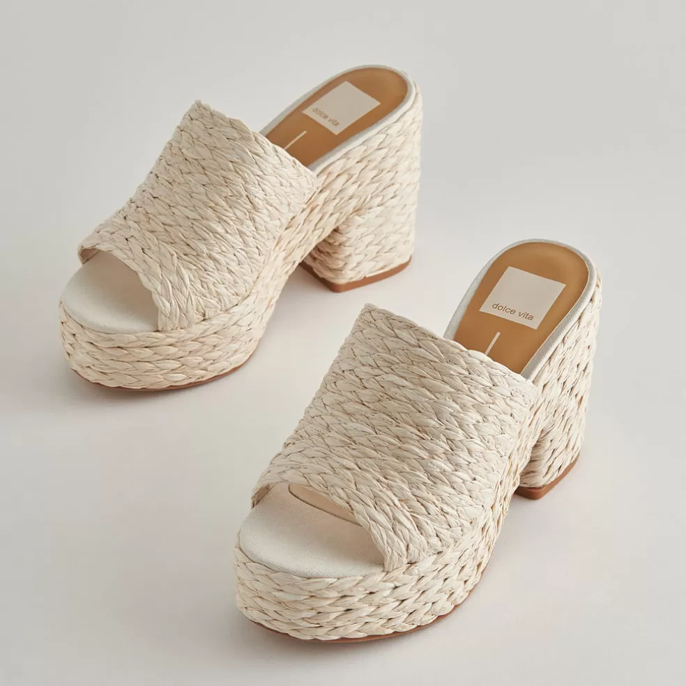 DOLCE VITA Elora Heels Off White Raffia
