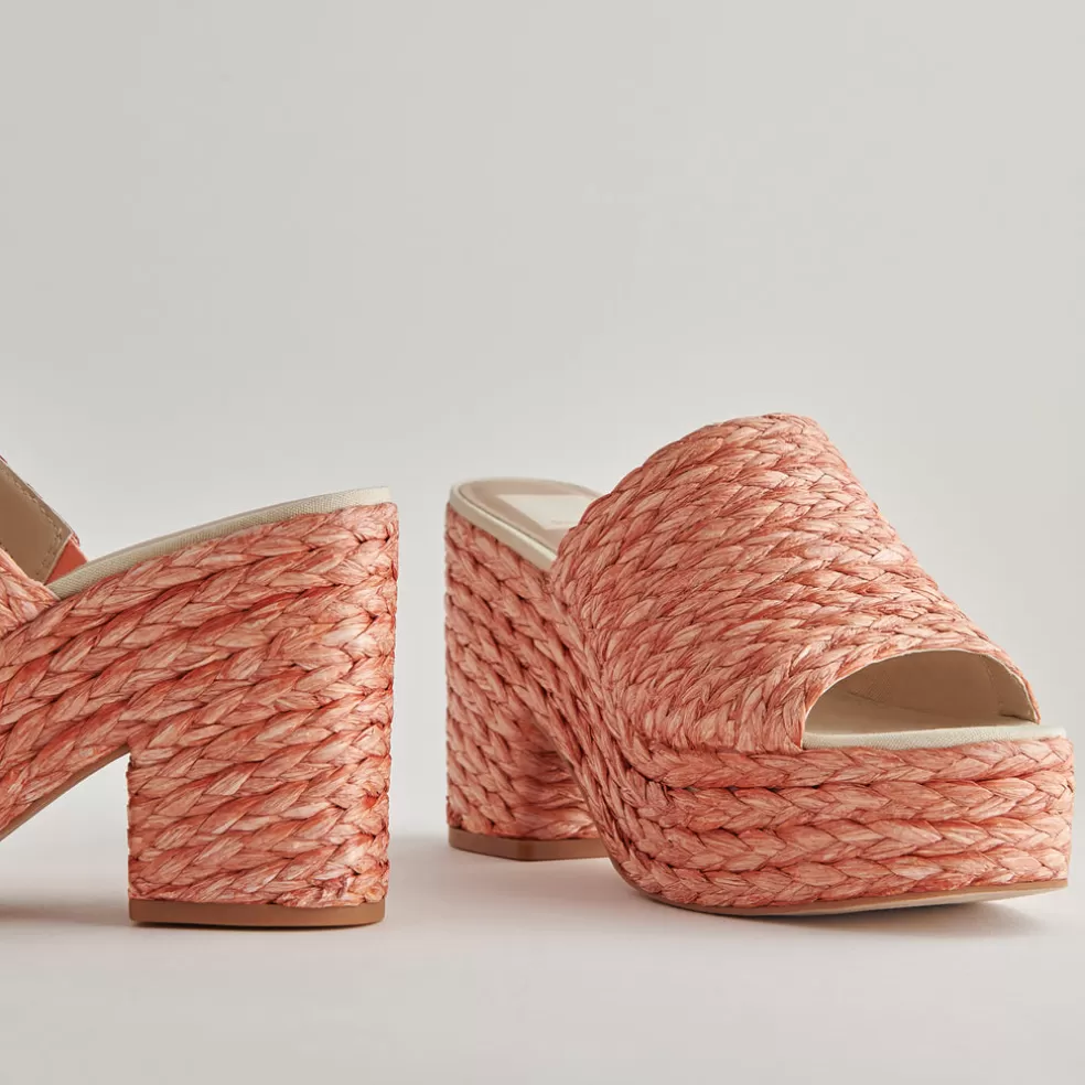 DOLCE VITA Elora Heels Orange Raffia