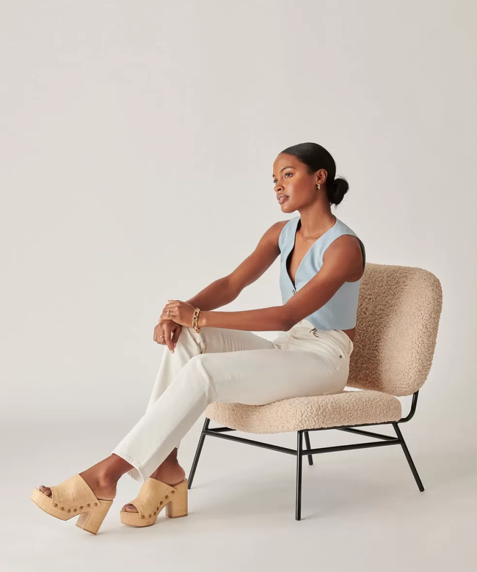 DOLCE VITA Emol Heels Lt Natural Raffia