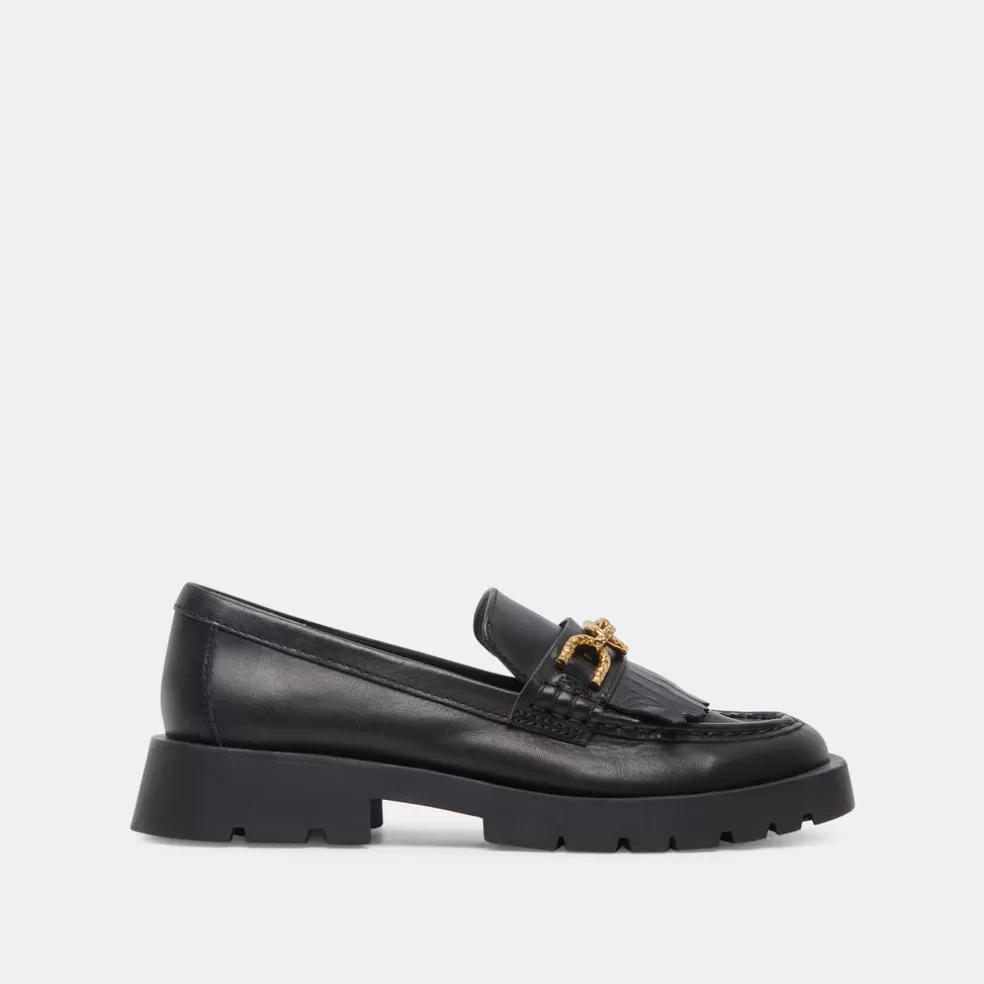 DOLCE VITA Erna Wide Flats Black Leather