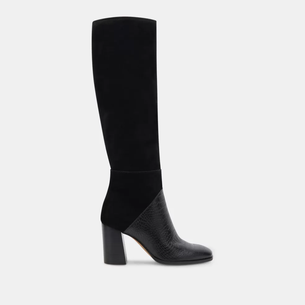 DOLCE VITA Fynn Boots Black Multi Embossed Leather