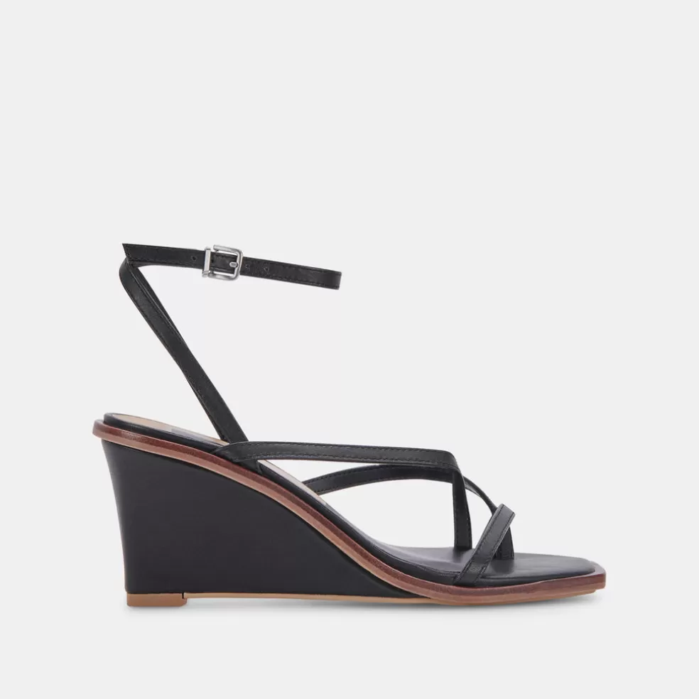 DOLCE VITA Gemini Wedges Black Leather