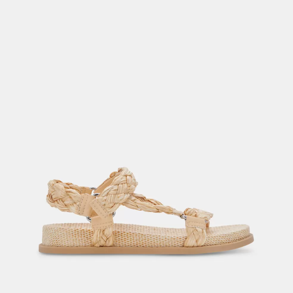 DOLCE VITA Gimra Sandals Lt Natural Raffia