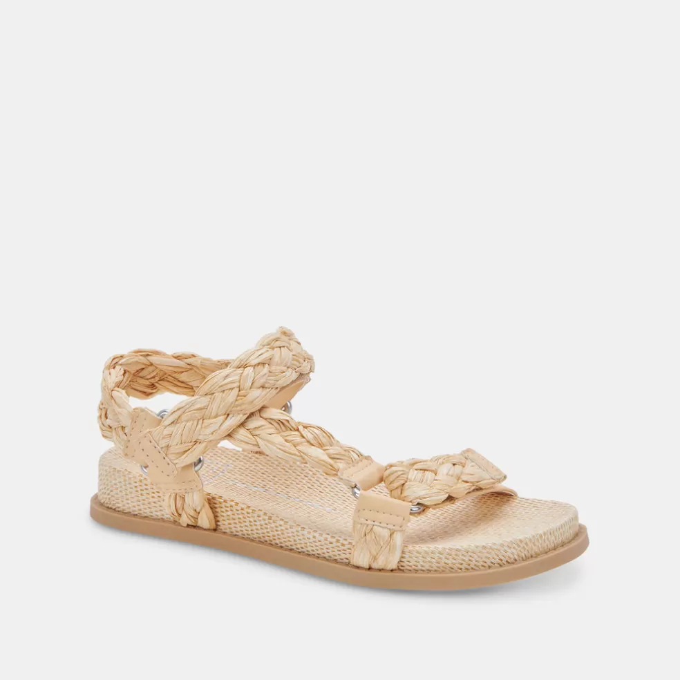 DOLCE VITA Gimra Sandals Lt Natural Raffia