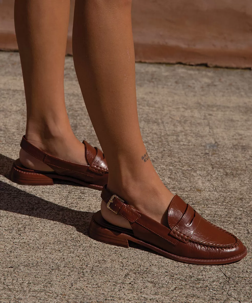 DOLCE VITA Hardi Loafers Brown Crinkle Patent