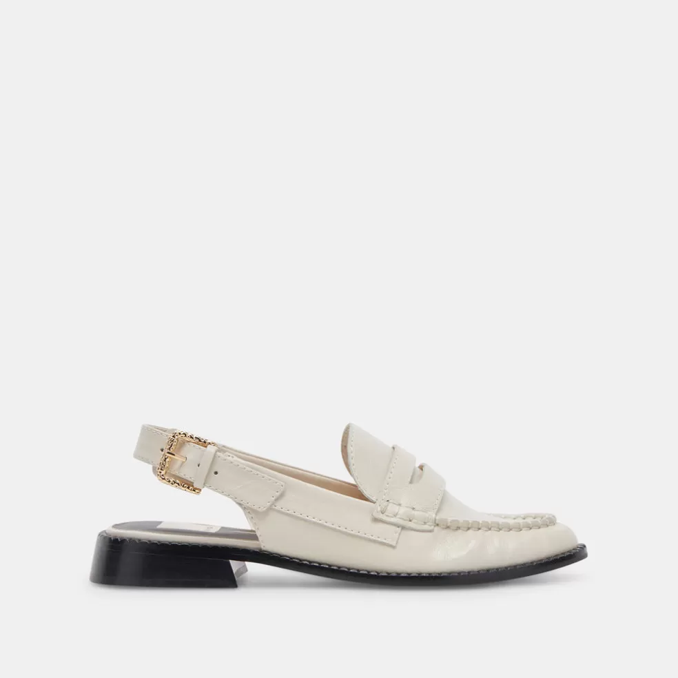 DOLCE VITA Hardi Loafers Ivory Crinkle Patent