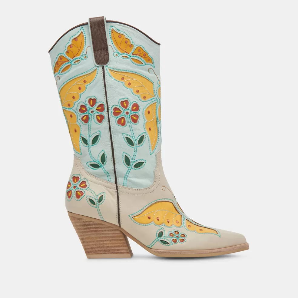 DOLCE VITA Lelou Boots Ivory Multi Leather