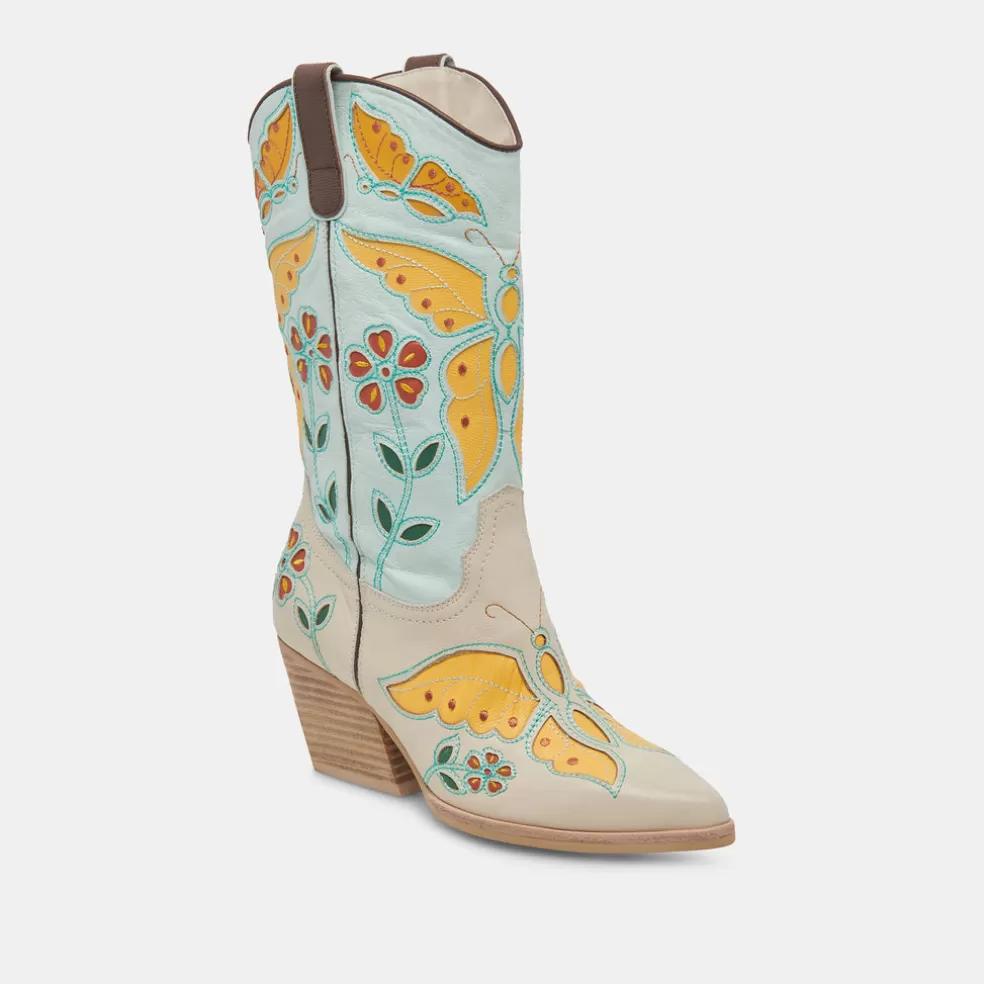 DOLCE VITA Lelou Boots Ivory Multi Leather