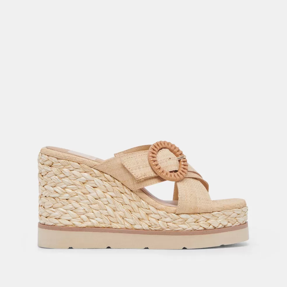 DOLCE VITA Luiz Wedges Lt Natural Raffia