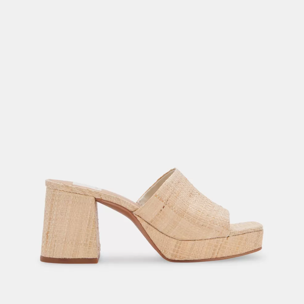 DOLCE VITA Marsha Heels Lt Natural Raffia
