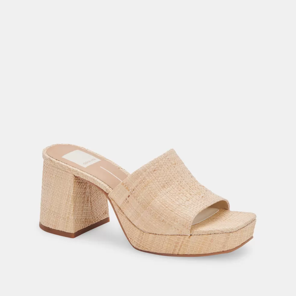 DOLCE VITA Marsha Heels Lt Natural Raffia
