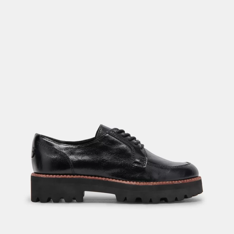 DOLCE VITA Morna Oxfords Midnight Crinkle Patent