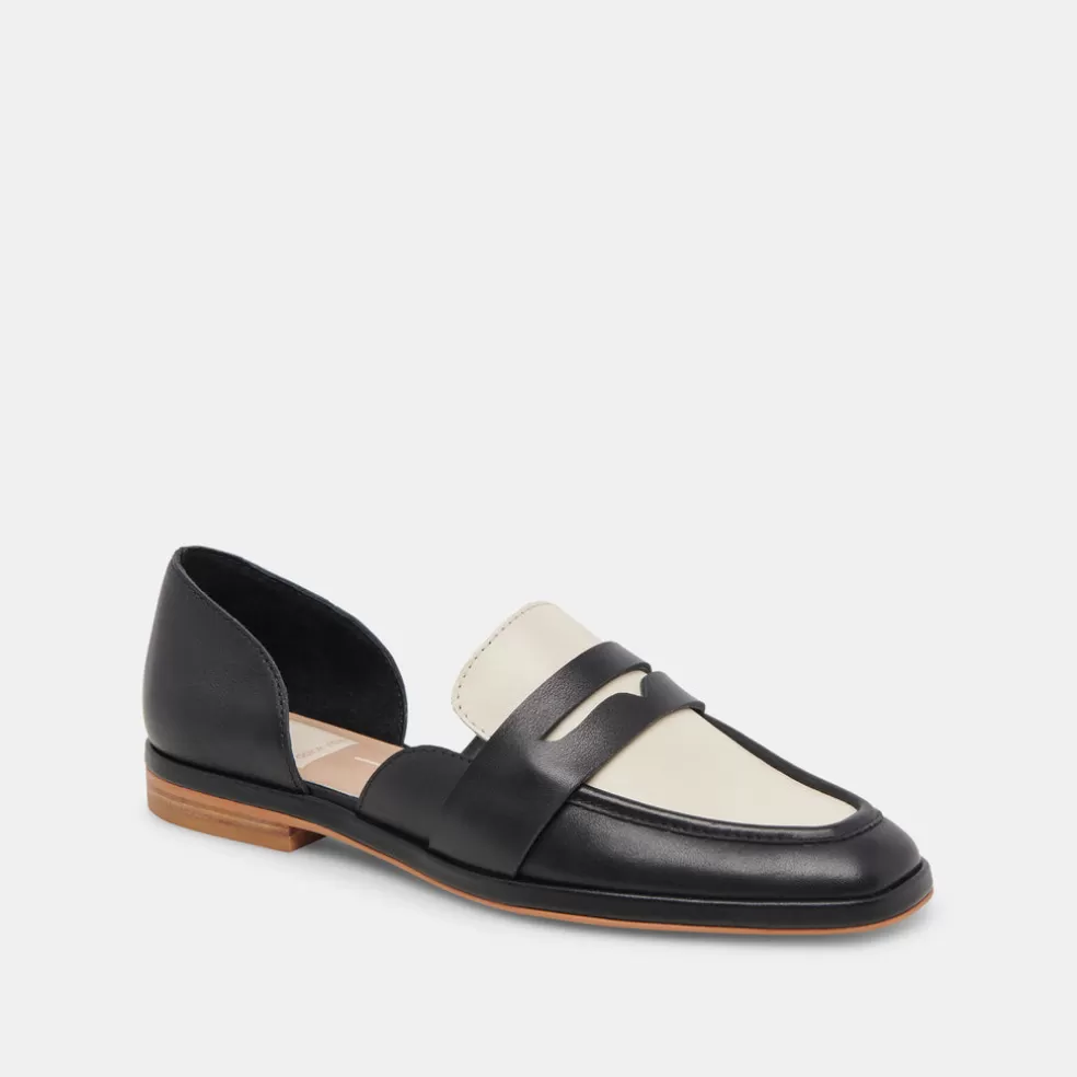 DOLCE VITA Moyra Flats Black White Leather