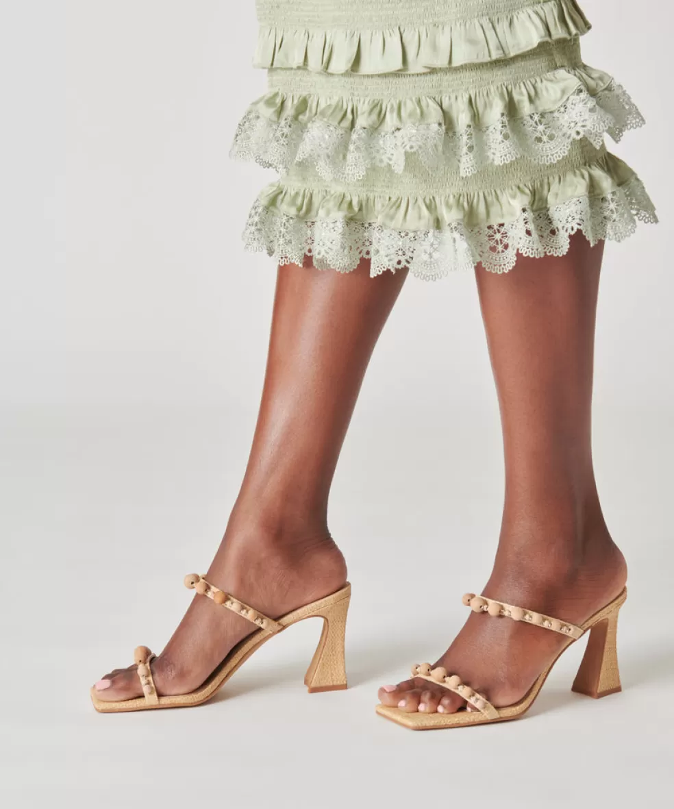 DOLCE VITA Naja Heels Beachwood Raffia