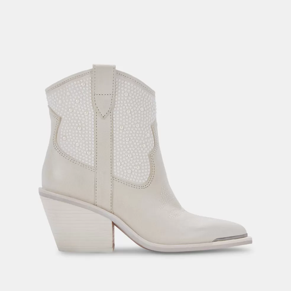 DOLCE VITA Nashe Booties Off White Pearls