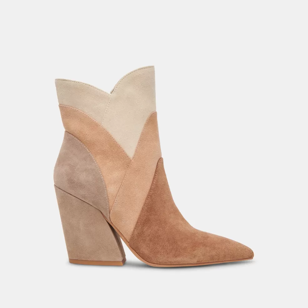 DOLCE VITA Neena Booties Brown Multi Suede