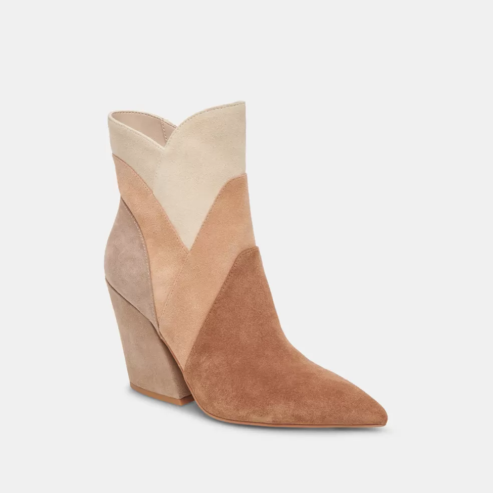 DOLCE VITA Neena Booties Brown Multi Suede