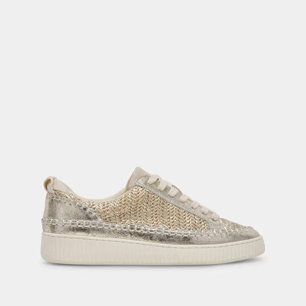 DOLCE VITA Nicona Sneakers Gold Woven