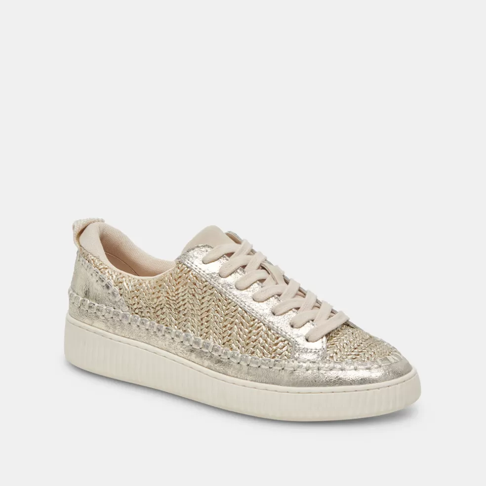 DOLCE VITA Nicona Sneakers Gold Woven