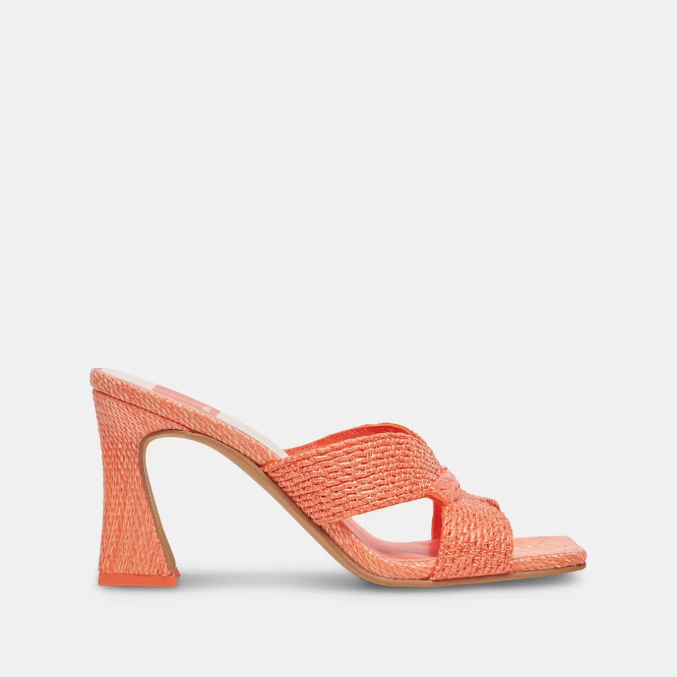 DOLCE VITA Nitro Heels Orange Raffia