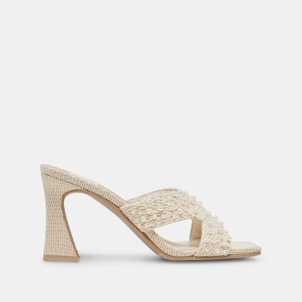 DOLCE VITA Nitro Pearl Heels Vanilla Raffia