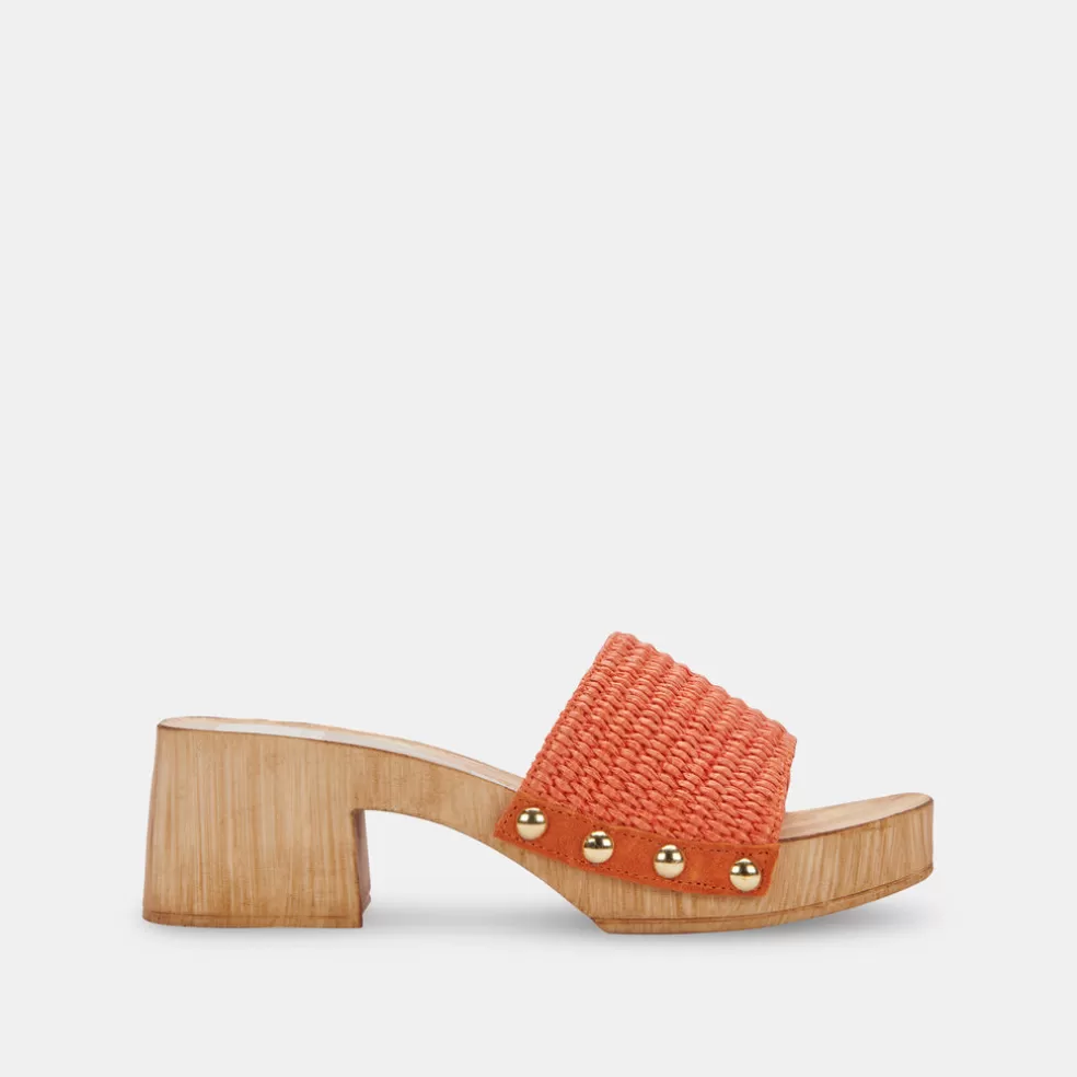 DOLCE VITA Oakley Heels Orange Raffia