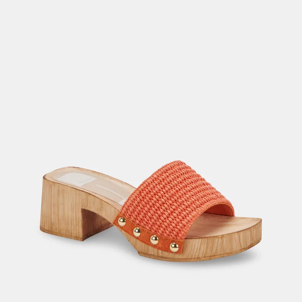 DOLCE VITA Oakley Heels Orange Raffia
