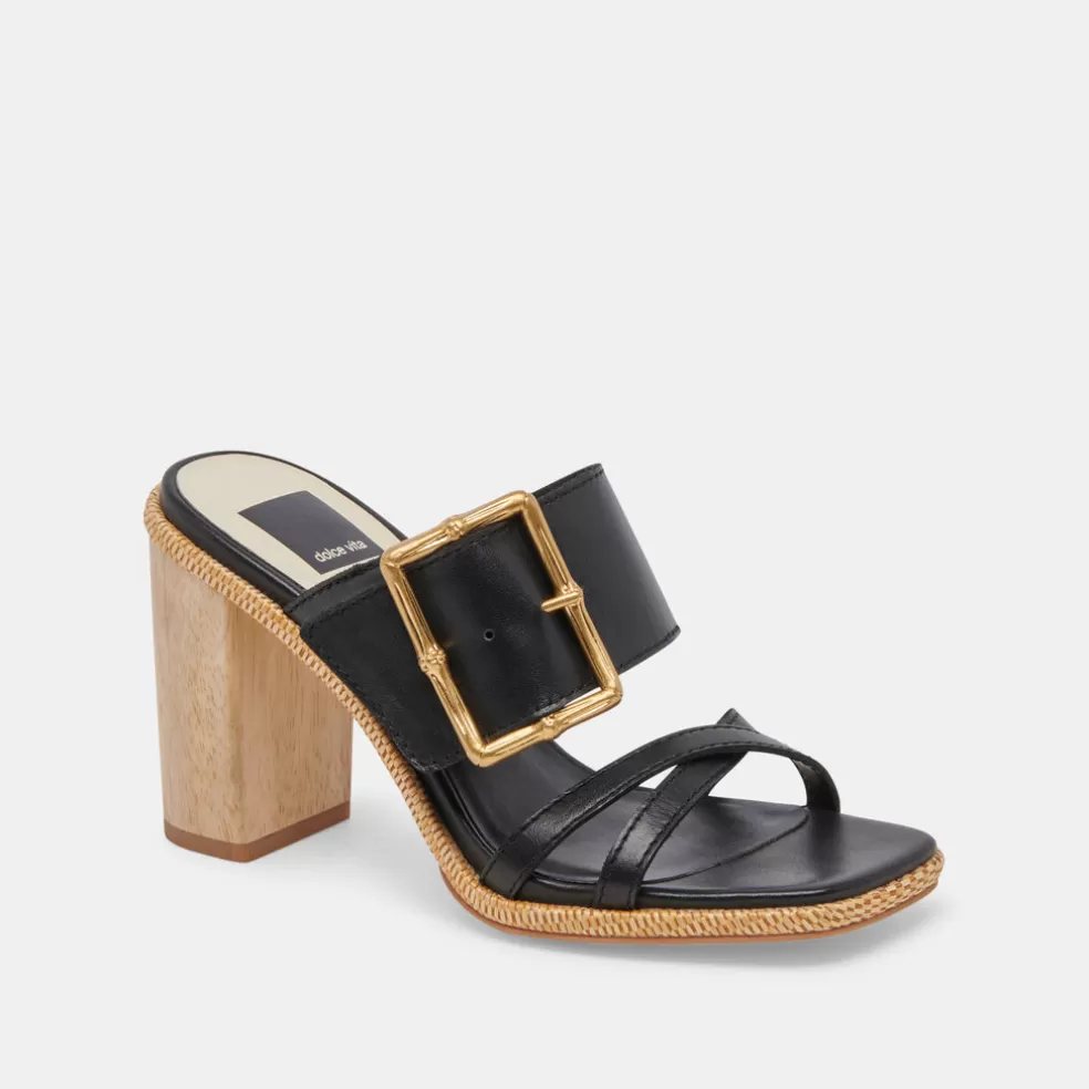 DOLCE VITA Onnie Heels Black Leather