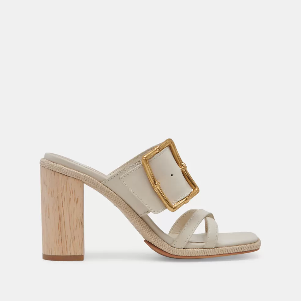 DOLCE VITA Onnie Wide Heels Sand Leather