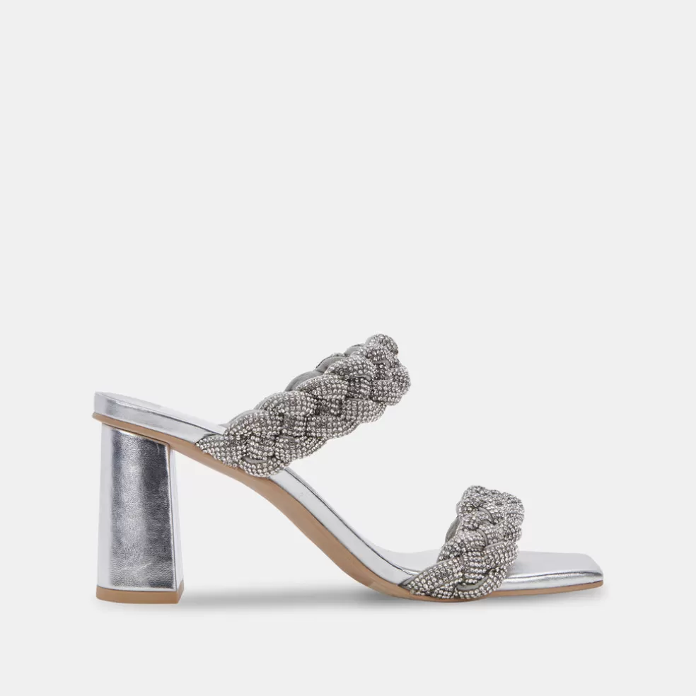 DOLCE VITA Paily Rhinestone Heels Crystal Rhinestone
