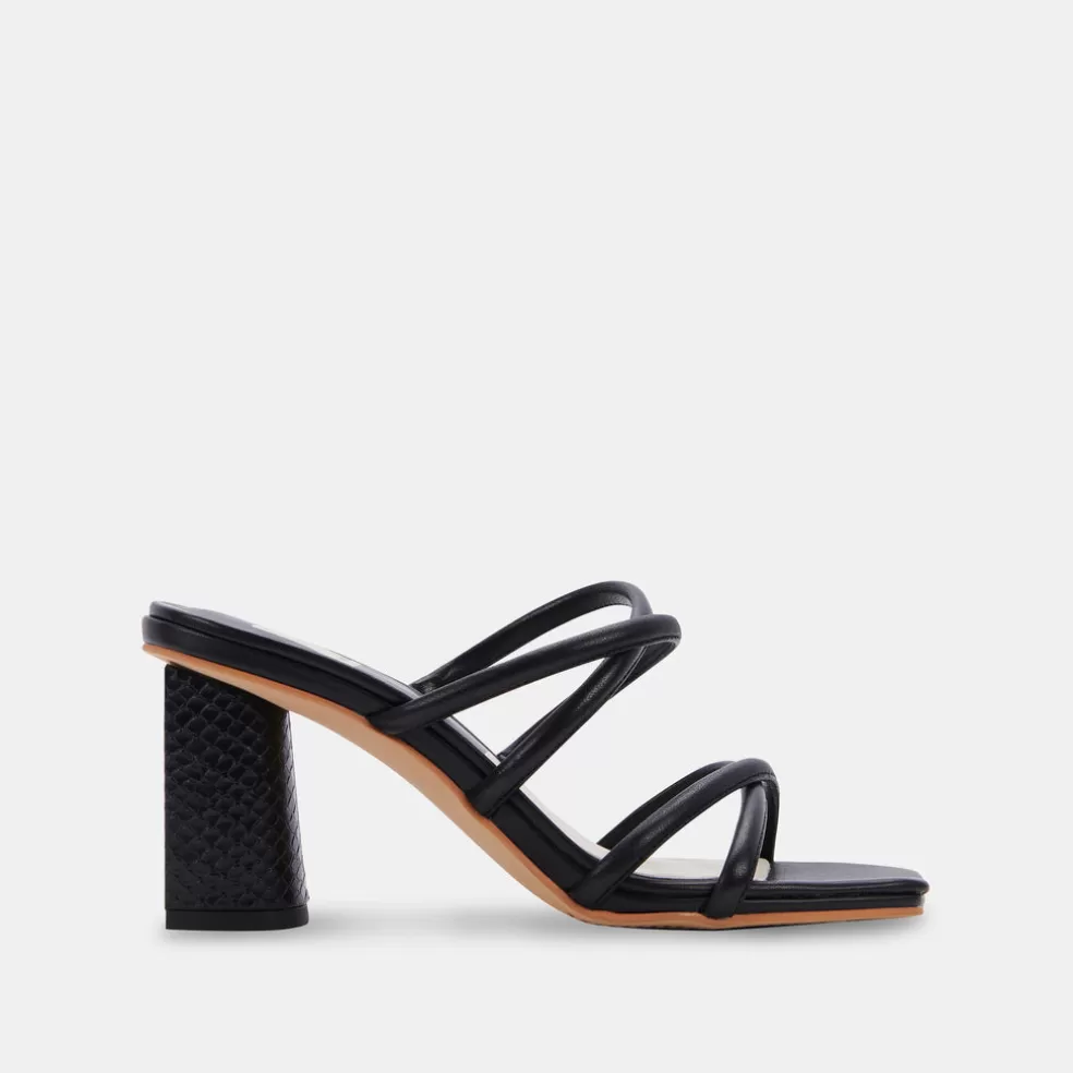 DOLCE VITA Patsi Wide Heels Black Leather