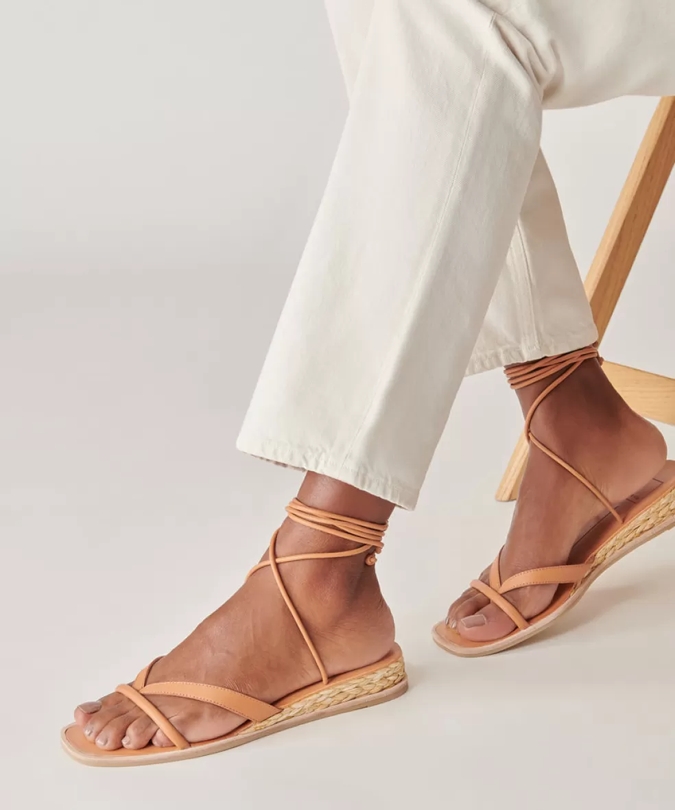 DOLCE VITA Prax Sandals Cognac Leather