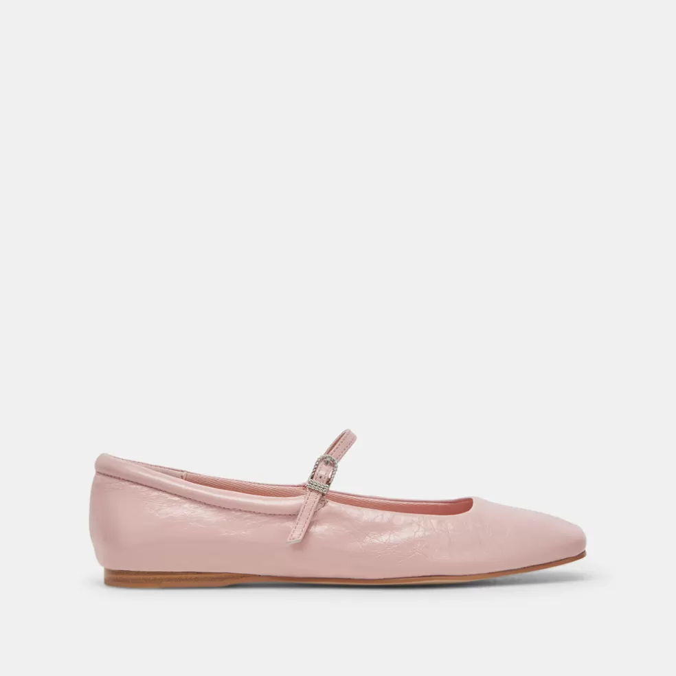 DOLCE VITA Reyes Ballet Flats Pink Crinkle Patent