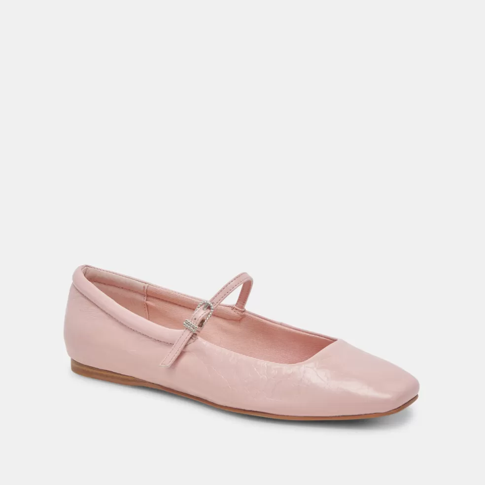 DOLCE VITA Reyes Ballet Flats Pink Crinkle Patent