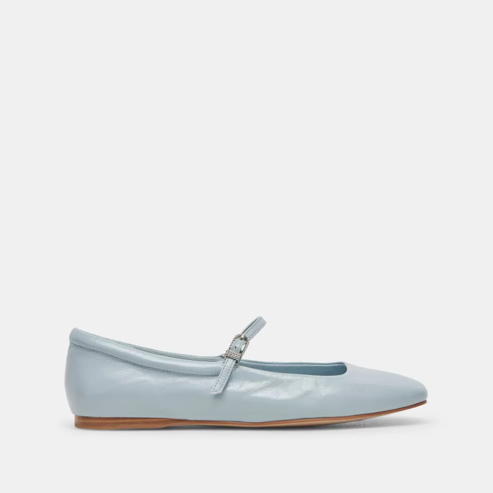 DOLCE VITA Reyes Ballet Flats Sky Blue Crinkle Patent
