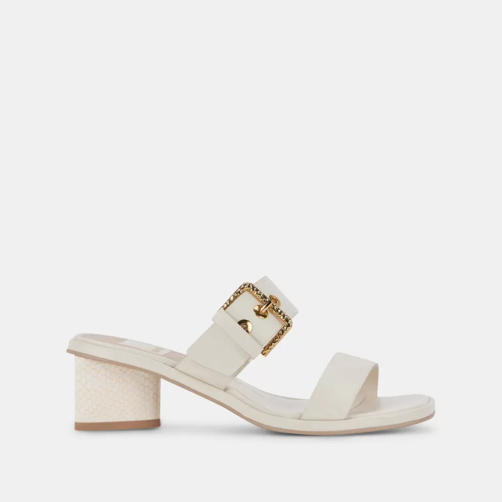 DOLCE VITA Riva Sandals Ivory Leather