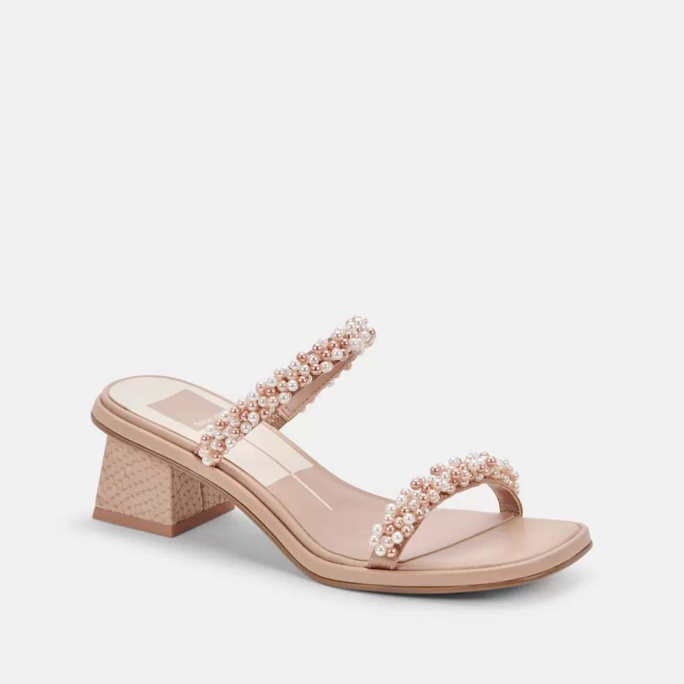 DOLCE VITA River Pearl Heels Blush Multi Pearls