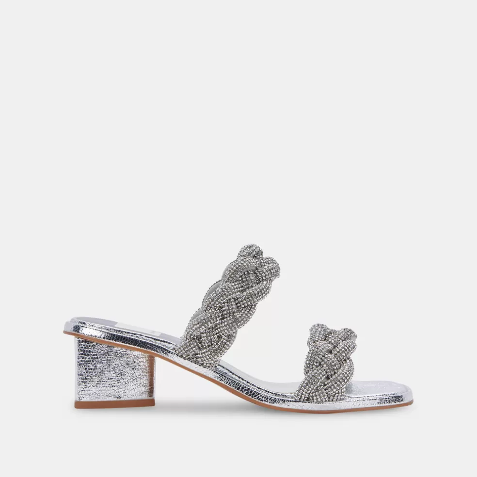 DOLCE VITA Ronin Rhinestone Sandals Crystal Rhinestone
